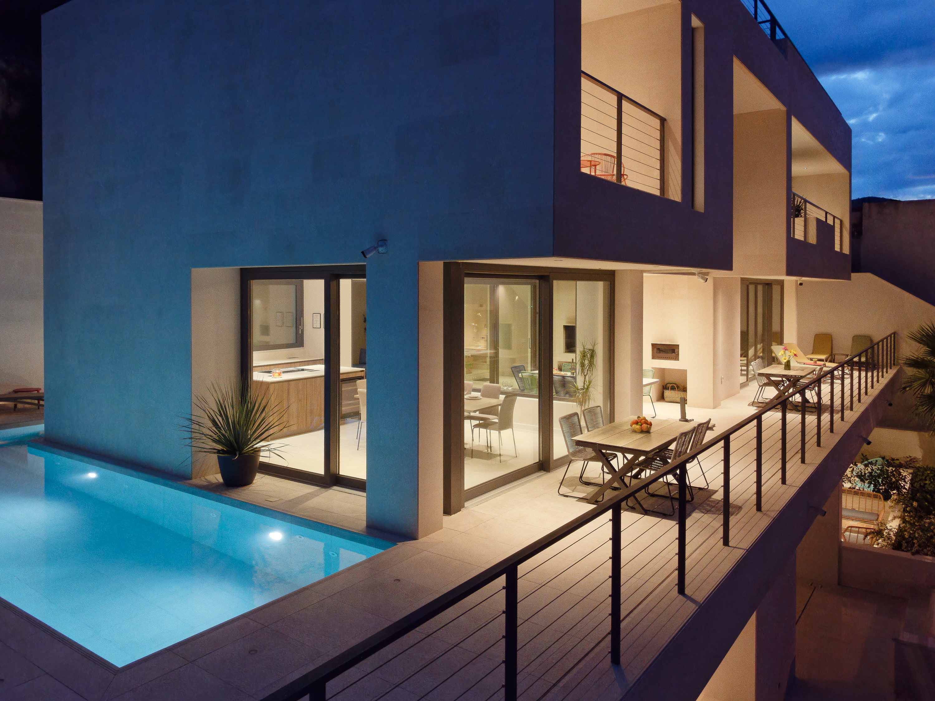 The Glass House pool and balcony area